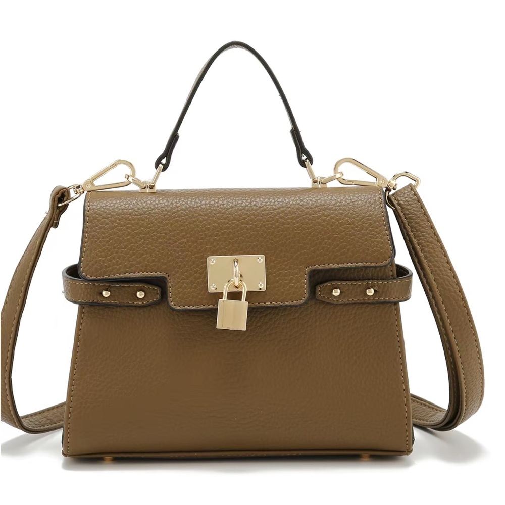 Elegant Brown Leather Handbag